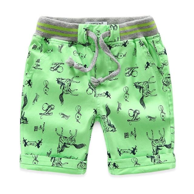 Cartoon Printed Horse Summer Shorts For Unisex Kids - Sheseelady