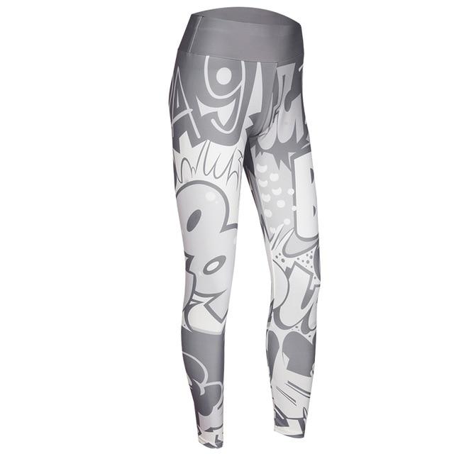 Women Digital Printing Workout Leggings High Waist Push Up