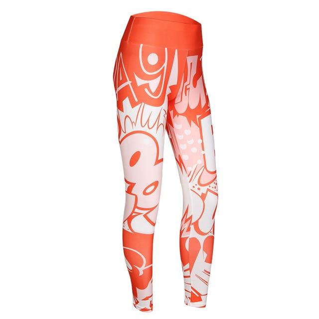 Women Digital Printing Workout Leggings High Waist Push Up