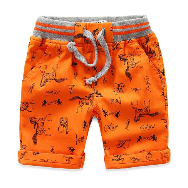 Cartoon Printed Horse Summer Shorts For Unisex Kids - Sheseelady