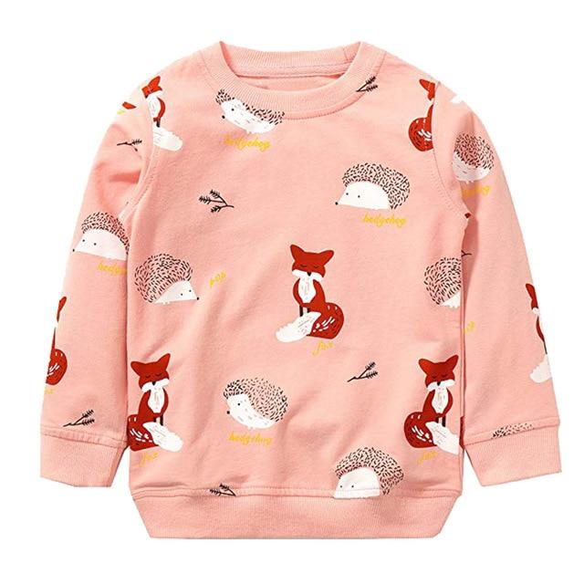 Toddler Baby Boys Girls Cartoon Fox Print Boys Hoodies