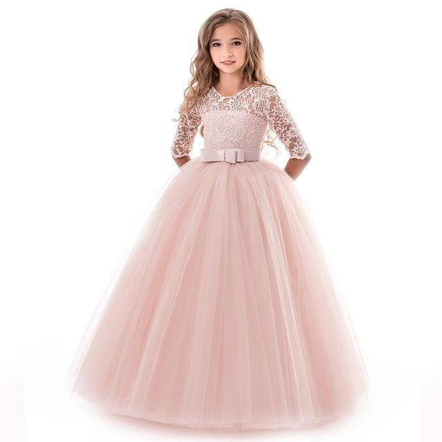 Long Evening Party Wedding Kids Dresses For Girls