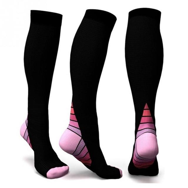 Men Professional Compression Socks Breathable Travel Activities Fit For Nurses Shin Splints Flight Travel