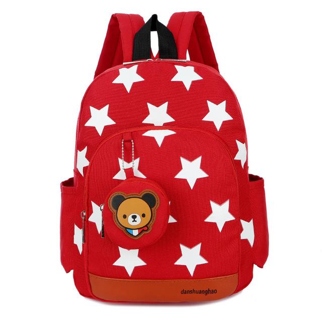 Boys Backpacks For Kindergarten Stars Printing Nylon Children Backpacks Kids Kindergarten School Bags For Baby Girls - Sheseelady