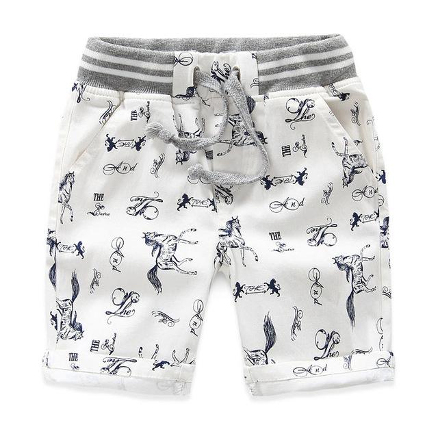 Cartoon Printed Horse Summer Shorts For Unisex Kids - Sheseelady