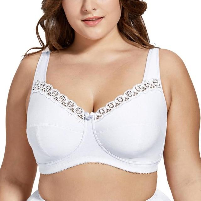 Women's Full Coverage Lace Wireless Non Padded Front-close Shaping Adjustable Underwire Bra