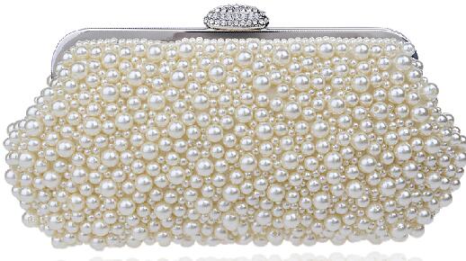 Polyester Pearl Shell Bag For Wedding