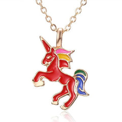 Animal Pendant Enamel Cartoon Horse Jewelry Necklace